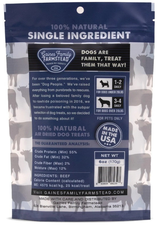 Beef Chips 6oz - Single Ingredient - Made in the USA