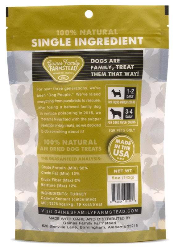 Turkey Tendon Chips 5oz - Single Ingredient - Made in the USA