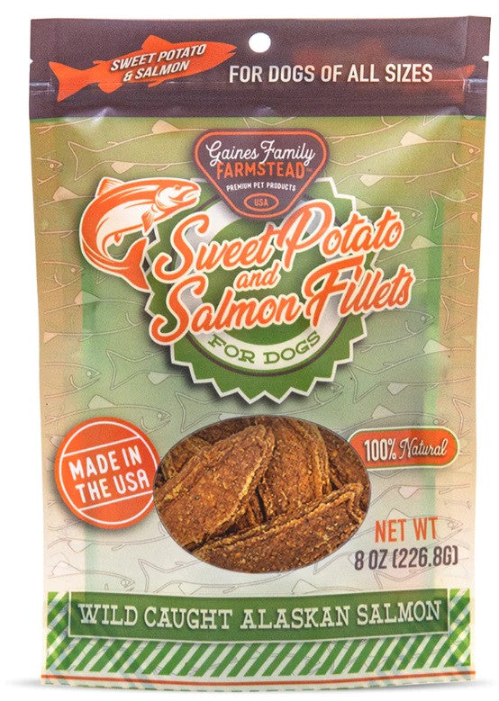 Sweet Potato & Salmon Fillets - Made in the USA - 8oz