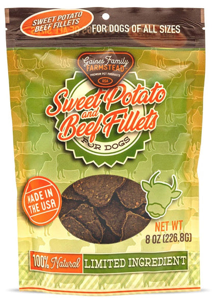 Sweet Potato & Beef Fillets - Made in the USA - 8oz