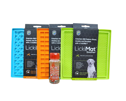 LickiMat Classic 3 Pack Bundle with Free Sprinkles or Bubbles