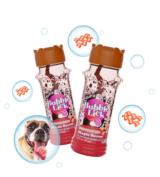 Bubble Lick Treat for Dogs - Maple and Bacon Flavors